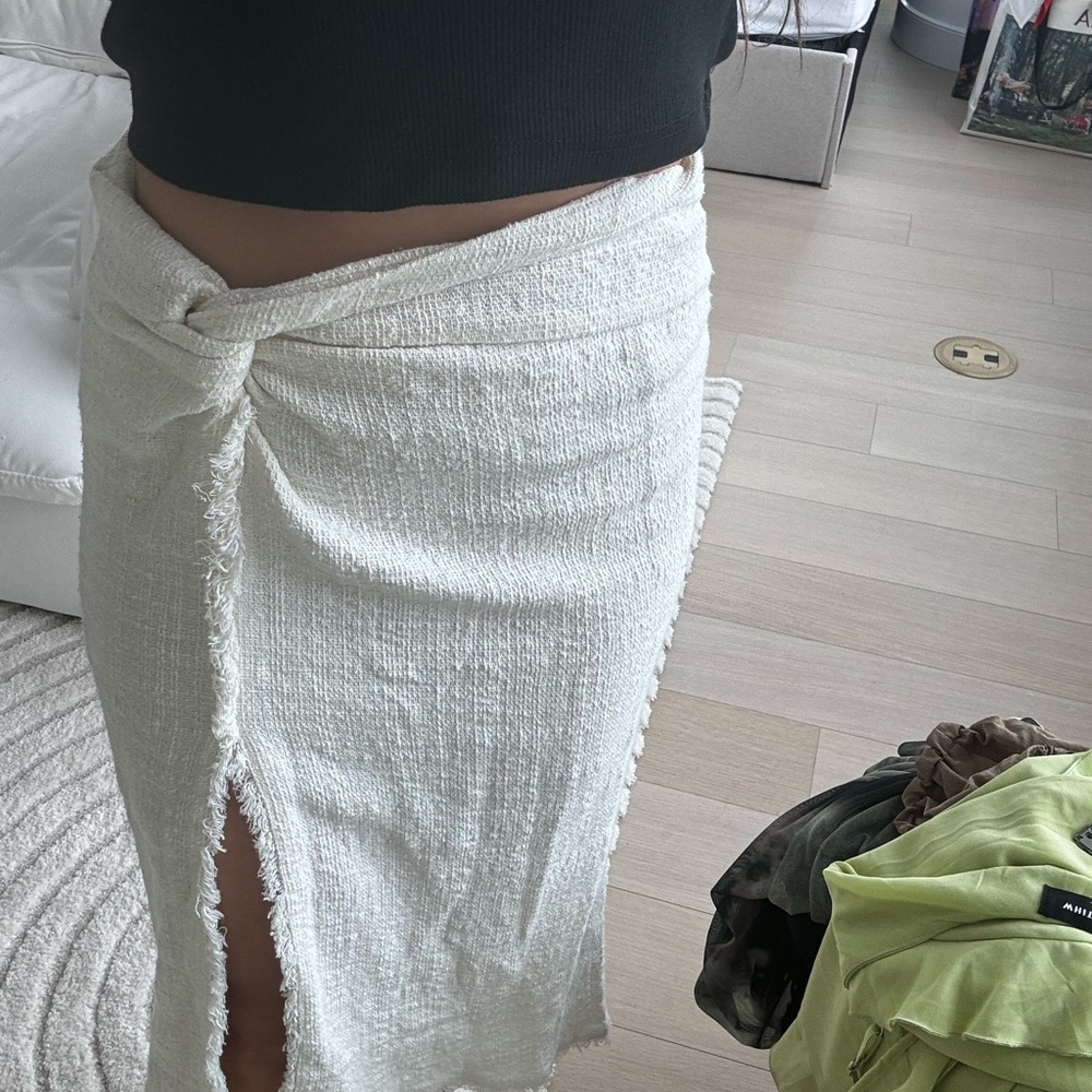 Zara tweed fringe skirt - Picture 3 of 4